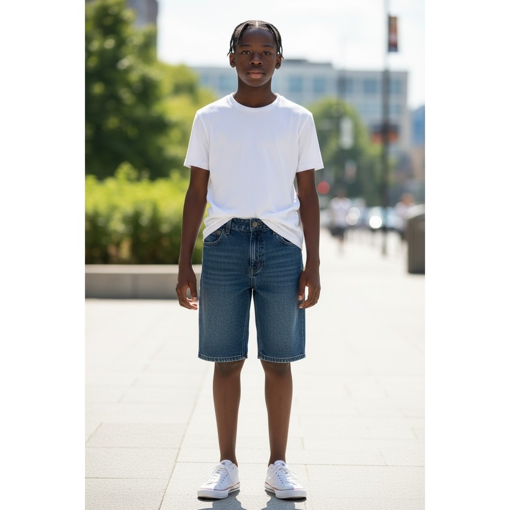 Levis Workwear Carpenter Denim Shorts Boys 14 Regular Blue Medium Wash Carpenter